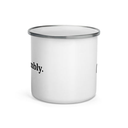 Walk Humbly Enamel Mug